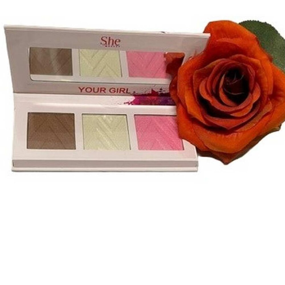 S.he Your Girl Face Palette Bronzer Highlighter Blush